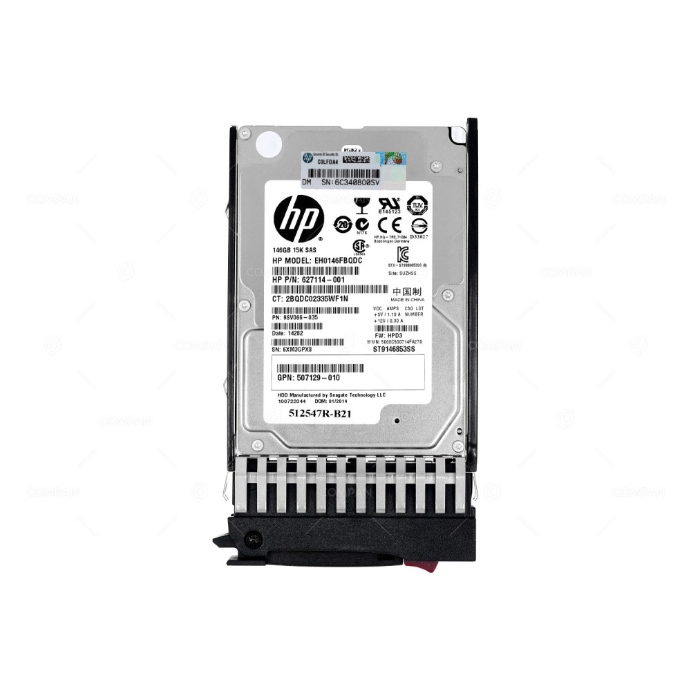 512744-001 HP HDD 146GB 15K SAS 6G DP 2.5" SFF HOT-SWAP